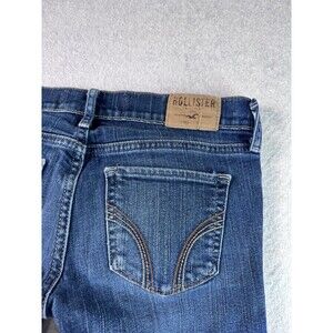 Hollister Women’s Skinny Flare Jeans in Dark Blue Wash
